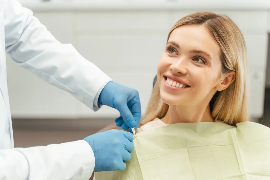 Dentist discussing treatment options and next steps